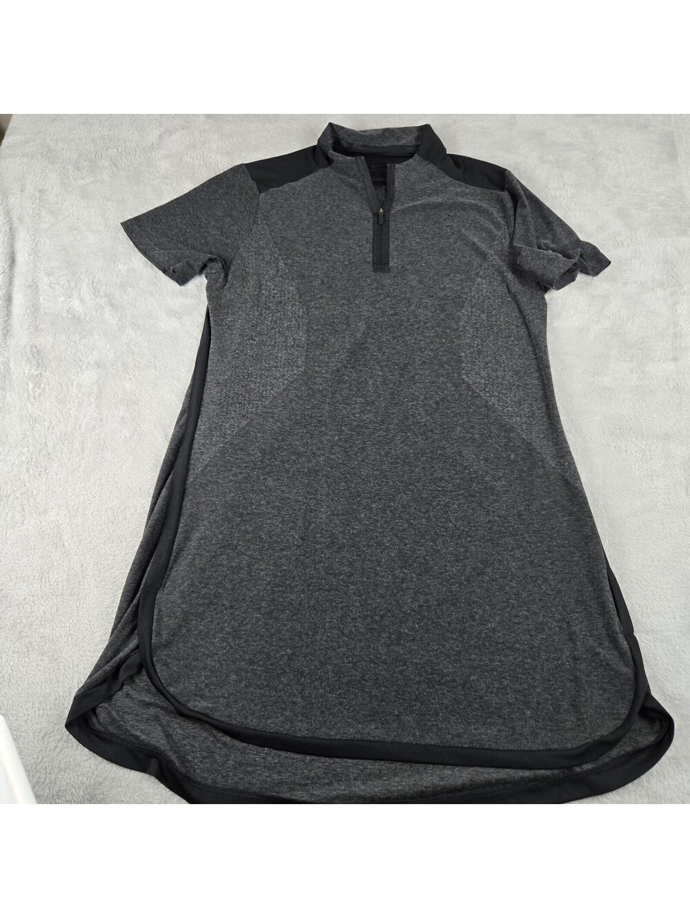 Nike Dri-FIT Women’s Large Gray Black Golf Dress Quarter Zip Athletic